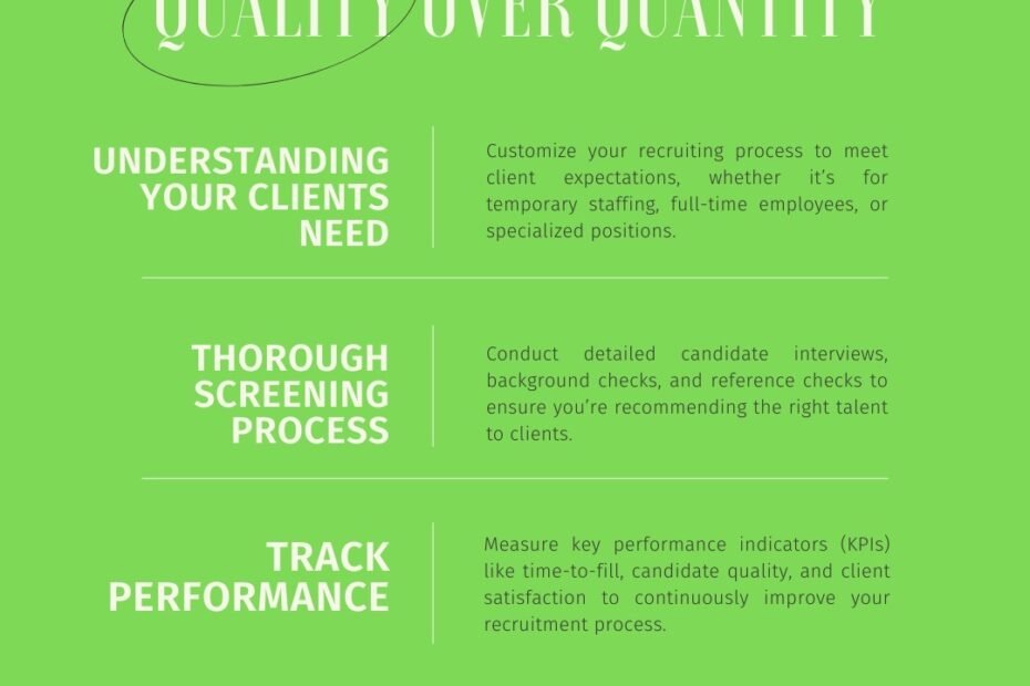 Quality over Quantity recruitment agency talent